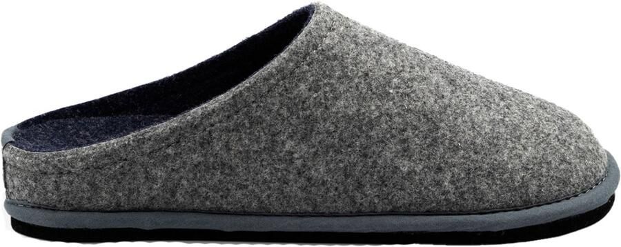 Loewenweiss Lowenweiss Easy Bicolore Handgemaakte Pantoffels Gekookte Wol Grijs Blauw