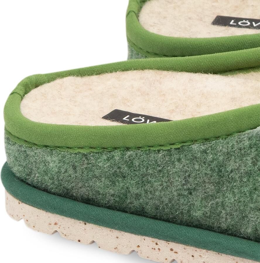 Löwenweiss Loewenweiss Lowenweiss Lite Outdoor Pantoffels Wolvilt Binnen Buiten Pantoffels Unisex Groen