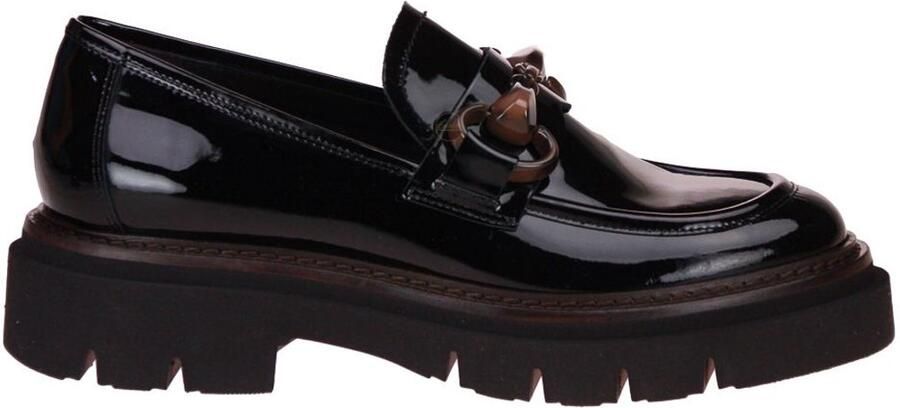 Luca Grossi Zwarte Moccasin Gesp