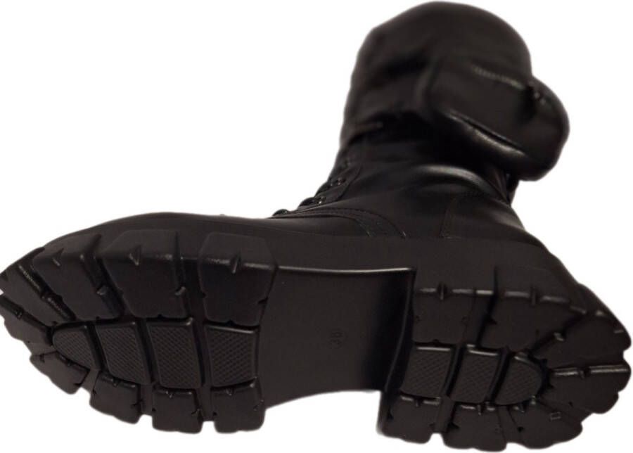 Lucky Shoes -LAARS IMITATIELEER-VETERS EN RITS-MET PURSH