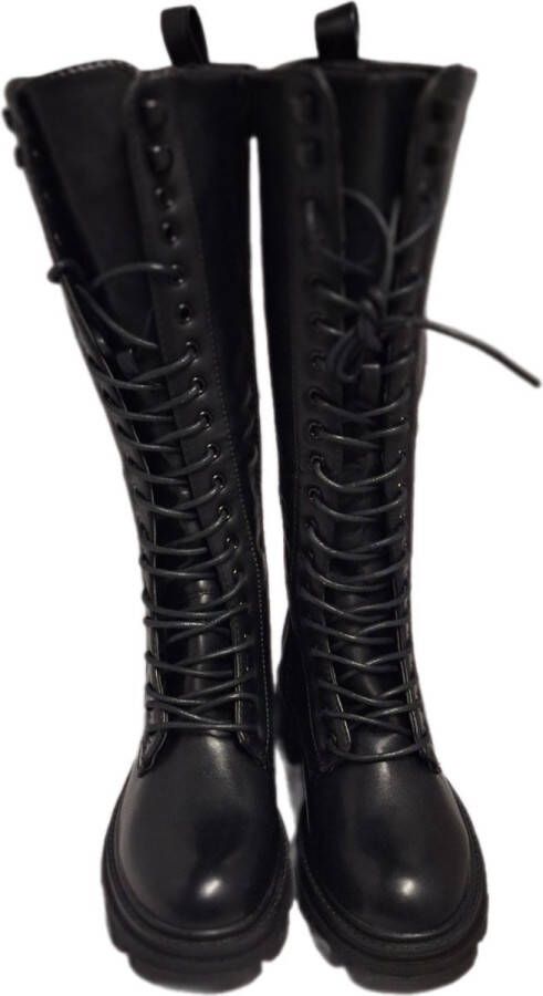 LUCKYSHOES LUCKY SHOES-LAARS-IMITATIONLEER-BLACK