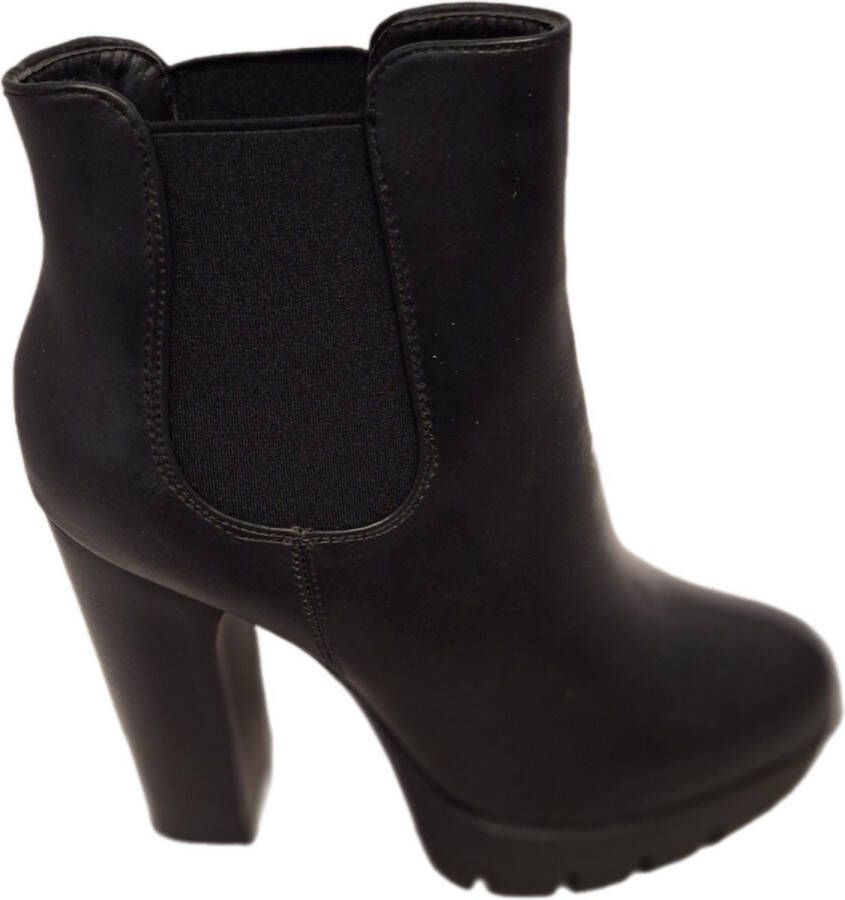 LUCKYSHOES -CHELSEABOOTS-HAK -PLATEAUZOOL -LEDERLOOK