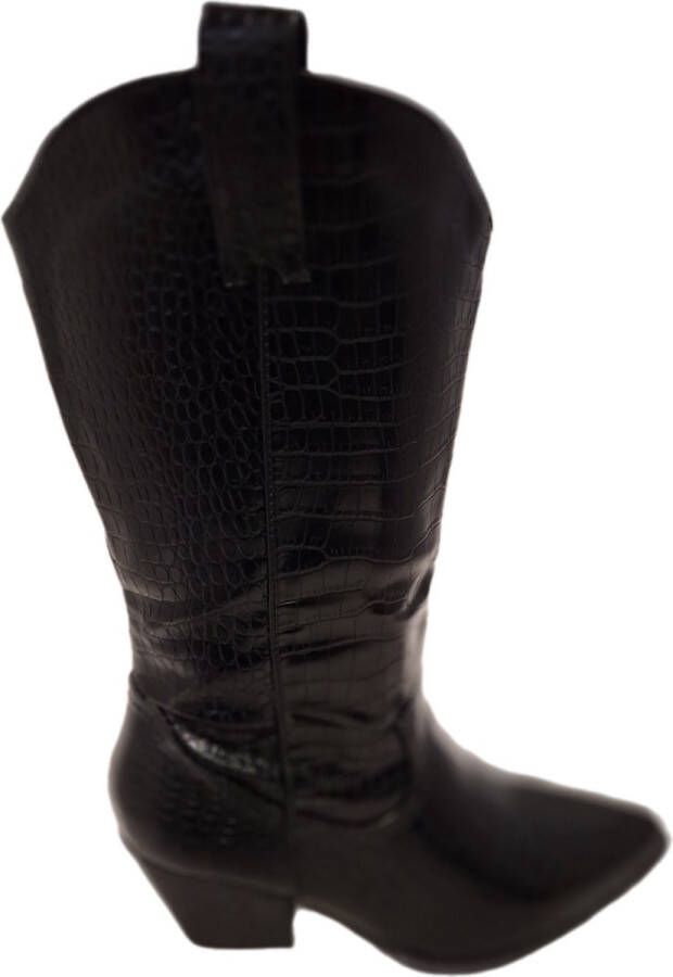 LUCKYSHOES COW LAARS-CROCODILE FAKE LEDER- HAK