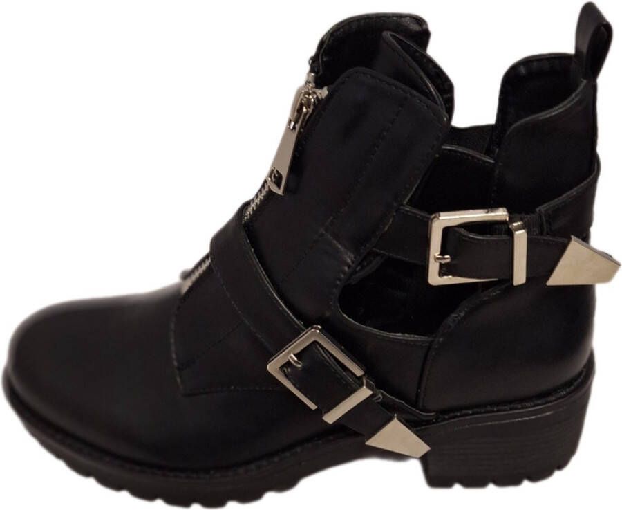 LUCKYSHOES -FANCY SHOE-FRONTRITS-2 RIEMPJES MET GESP-HAK