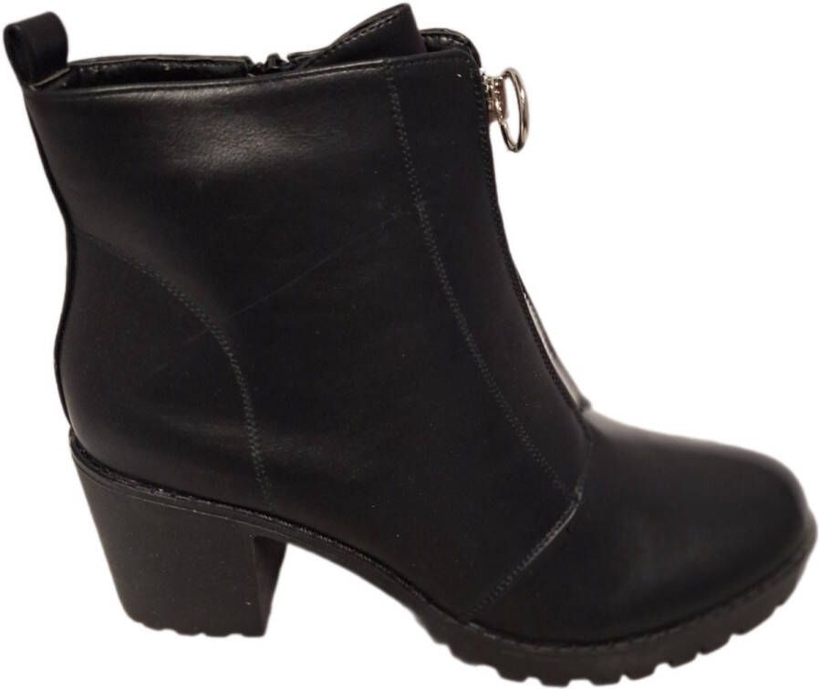 LUCKYSHOES -ENKELLAARSJE-FRONT SIERRITS-BLOKHAK LEDERLOOK