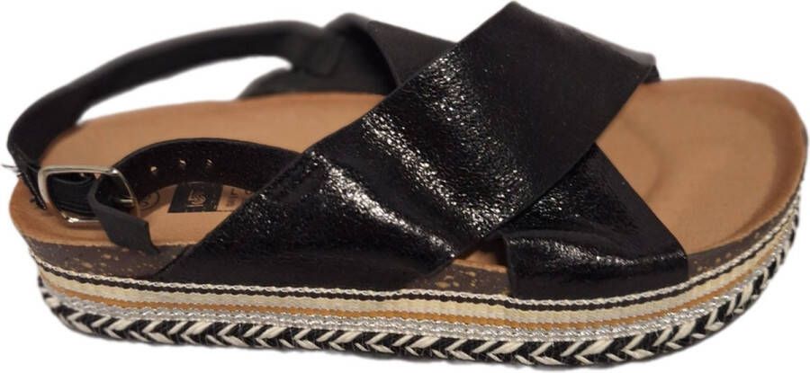 LUCKYSHOES -LEDERLOOK-SLIPPER-PLAT CULTRAND LANGS ZOOL
