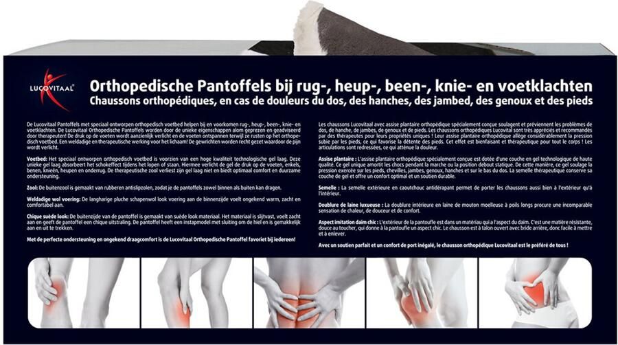 Lucovitaal Orthopedische Pantoffel 2 x 1 paar Voordeelverpakking