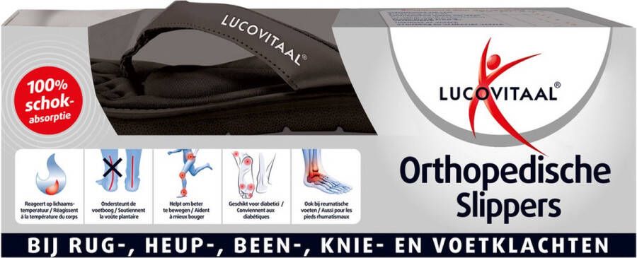 Lucovitaal Orthopedische Slipper Zwart -42 1 paar