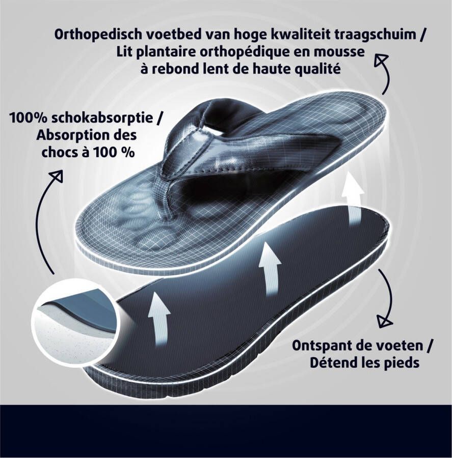 Lucovitaal Orthopedische Slipper Zwart -42 1 paar - Foto 2