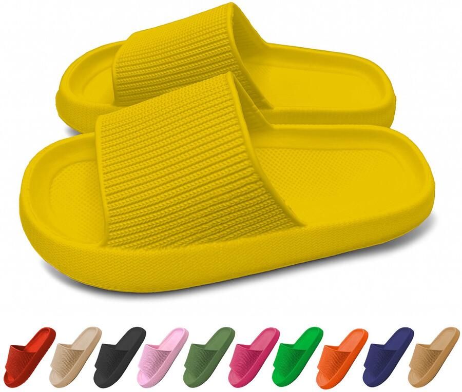 Lucovitaal Orthopedische Zomer Badslippers (Geel)