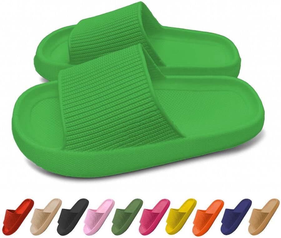 Lucovitaal Orthopedische Zomer Badslippers (Groen)