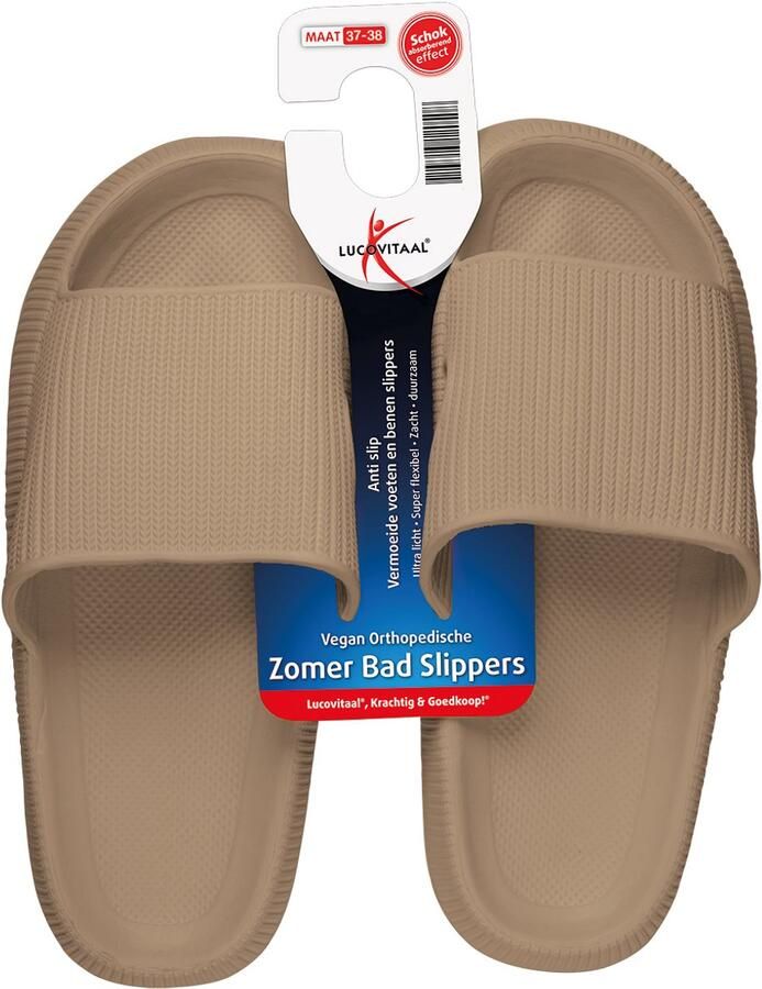 Lucovitaal Orthopedische Zomer Badslippers (Taupe) - Foto 2