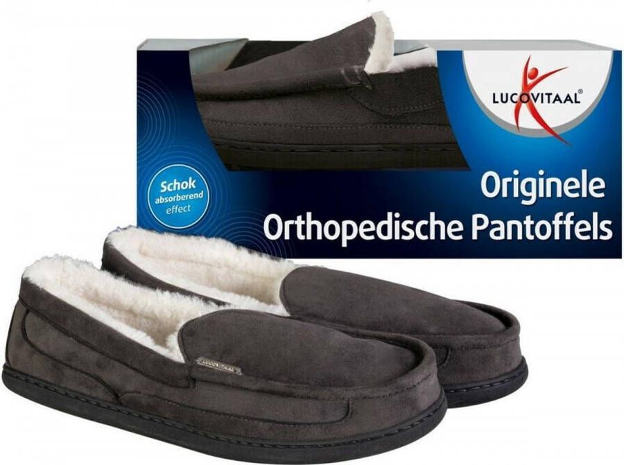 Lucovitaal Orthopedische Pantoffels Antraciet