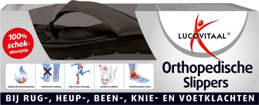 Lucovitaal Orthopedische Slipper Zwart 1 Paar