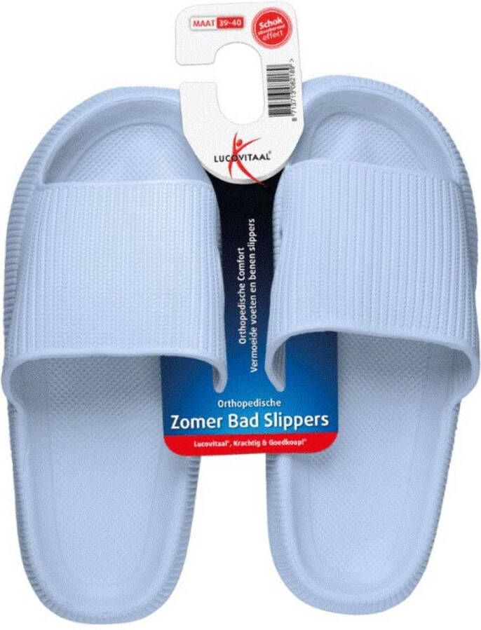 Lucovitaal Orthopedische Bad Slippers Blauw 1 paar