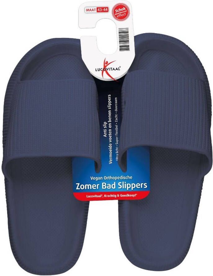 Lucovitaal Orthopedische Zomer Badslippers (donkerblauw)
