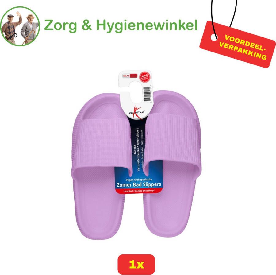 Lucovitaal Orthopedische Zomer Badslippers (Roze) )
