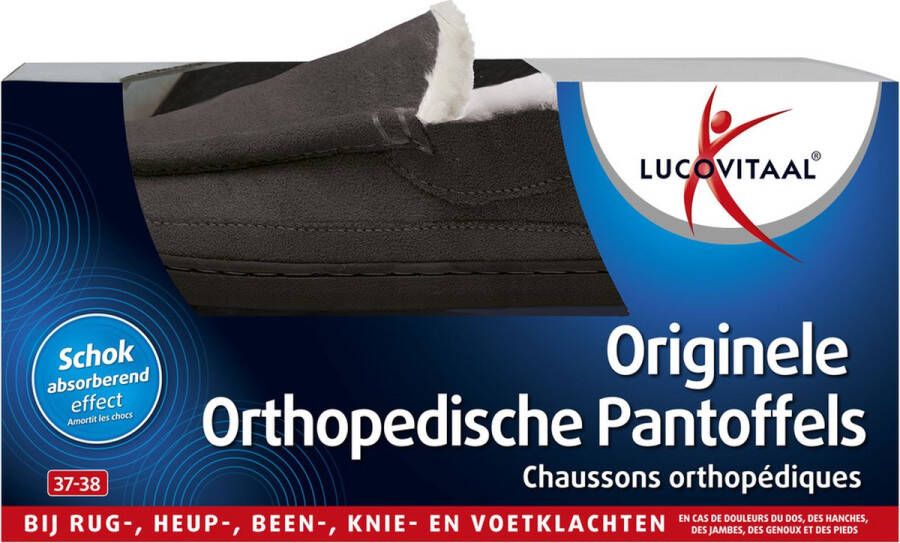 Lucovitaal Orthopedische Pantoffels 37-38 Antraciet - Foto 1