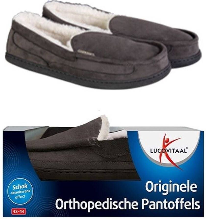 Lucovitaal PANTOFFEL ORTHOPEDISCHE M.39-40 ANTRACIET HANGER