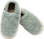 LuLu wonen LuLu- Pantoffels Sloffen Groen Wit 100% Schapenwol Antislip zool voor en - Thumbnail 2
