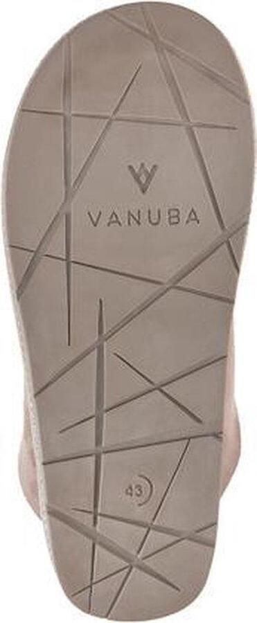 LuLu wonen LuLu- Beige leren heren instappers pantoffels met rubberen zool gevoerd met schapenvacht - Foto 9