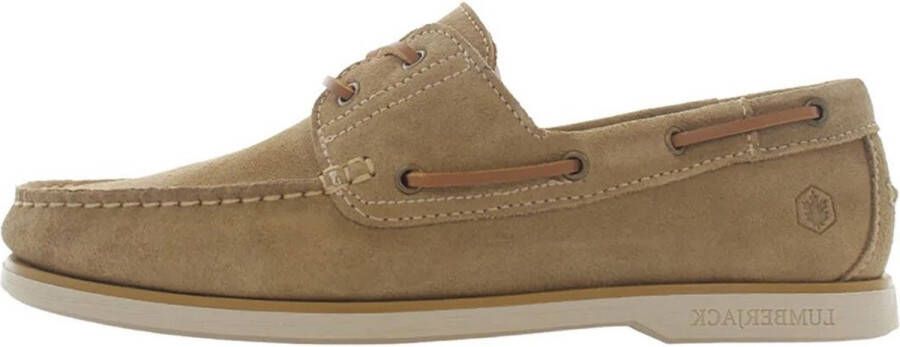 Lumberjack Comfortabele Leren Wandelschoen Beige Heren