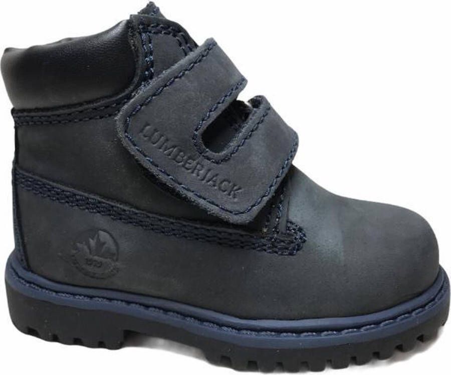 Lumberjack velcro timber bottine Little navy zwart