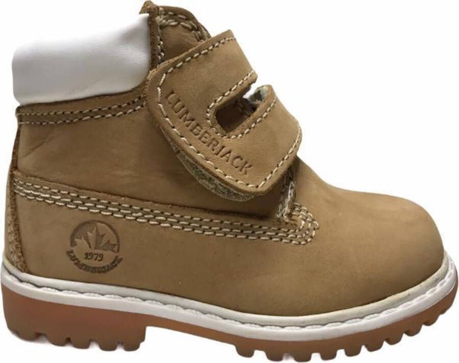 Lumberjack velcro timber lederen bottine Little geel wit - Foto 1