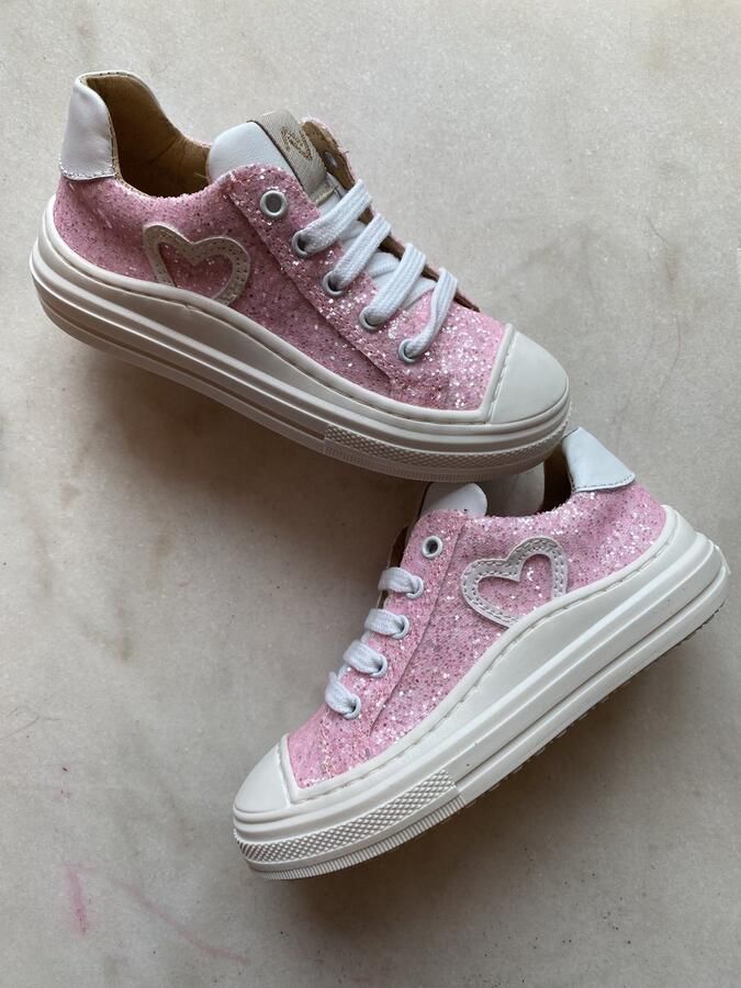 Lunella glitter sneaker met beschermtop
