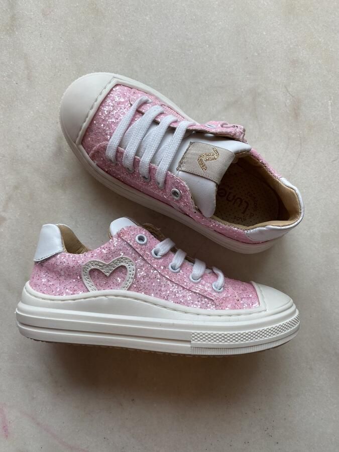 Lunella glitter sneaker met beschermtop