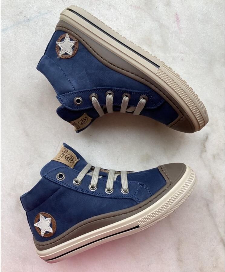 Lunella jongenssneaker blauw met beschermtop