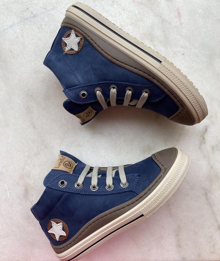 Lunella jongenssneaker blauw met beschermtop