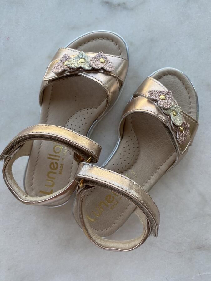 Lunella meisjessandaal hartjes cipria