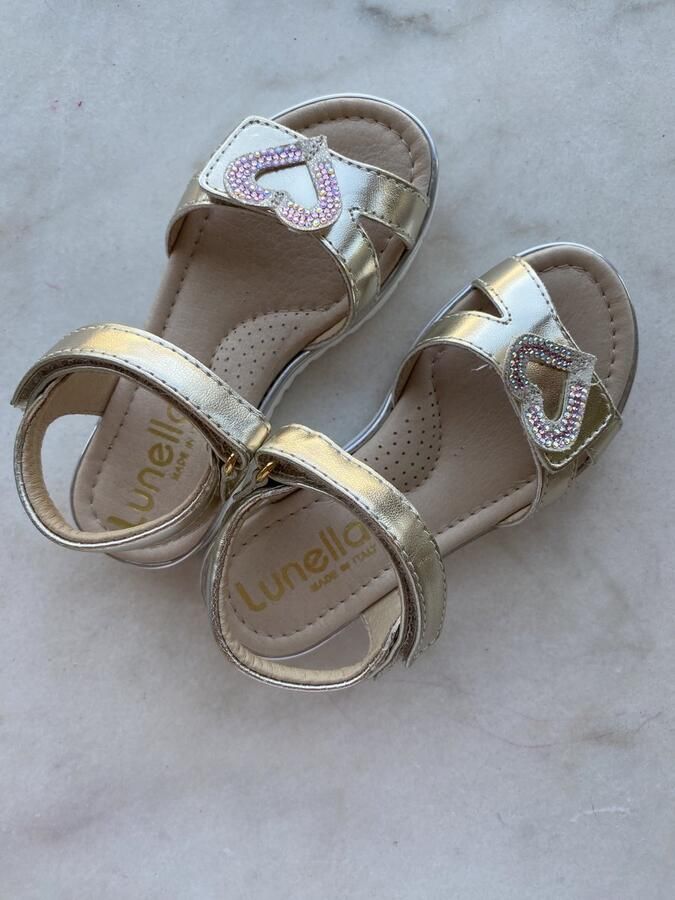 Lunella meisjessandaal strass hart