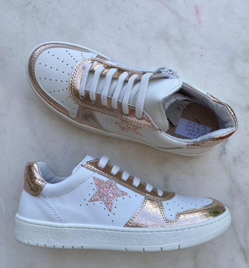 Lunella sneaker wit goud - Foto 2