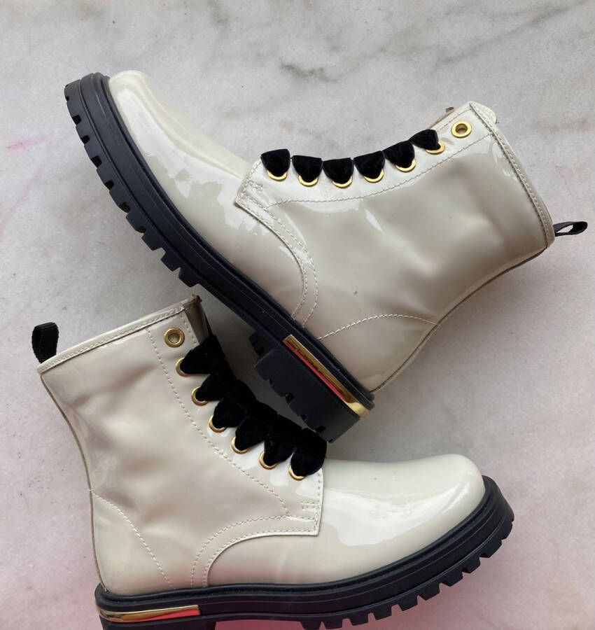 Lunella meisjesbootie wit laké leer