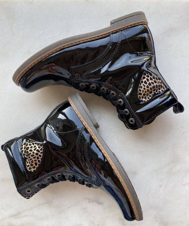 Lunella meisjesbottine laké zwart