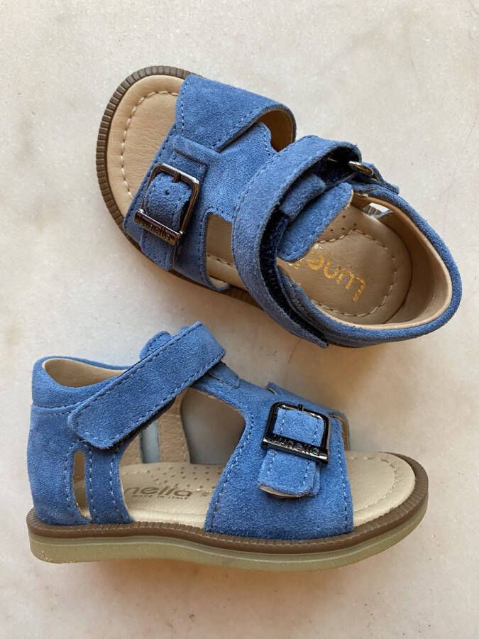 Lunella sandaal blauw met verstevigde hiel