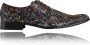 Lureaux Black Paintly Kleurrijke Schoenen Voor Heren Veterschoenen Met Print - Thumbnail 1