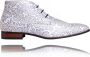 Lureaux Blue Horizon Flower High Kleurrijke Schoenen Voor Heren Veterschoenen Met Print - Thumbnail 1