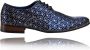 Lureaux Blue Majesty Kleurrijke Schoenen Voor Heren Veterschoenen Met Print - Thumbnail 1