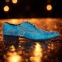 Lureaux Blue Shadow Kleurrijke Schoenen Voor Heren Veterschoenen Met Print - Thumbnail 1