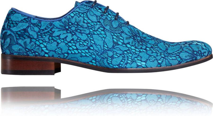 Lureaux Blue Wonder Kleurrijke Schoenen Voor Heren Veterschoenen Met Print