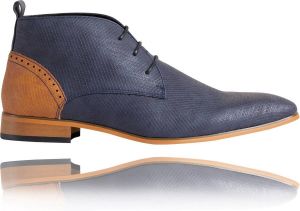 Lureaux Cobalt Lace Boot Kleurrijke Schoenen Voor Heren Veterschoenen Met Print