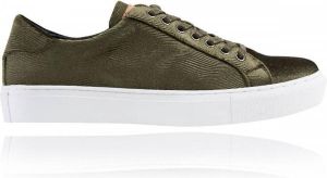 Lureaux Corduroy Green Sneakers Handgemaakte Nette Schoenen Voor