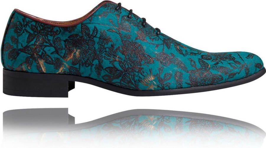 Lureaux Flairy Green Kleurrijke Schoenen Voor Heren Veterschoenen Met Print