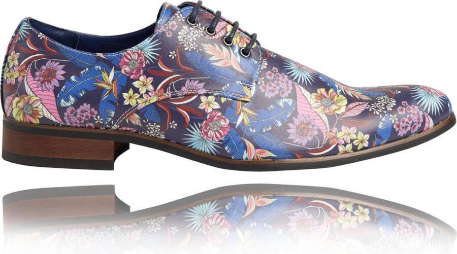 Lureaux Flower Paradise Kleurrijke Schoenen Voor Heren Veterschoenen Met Print - Foto 1