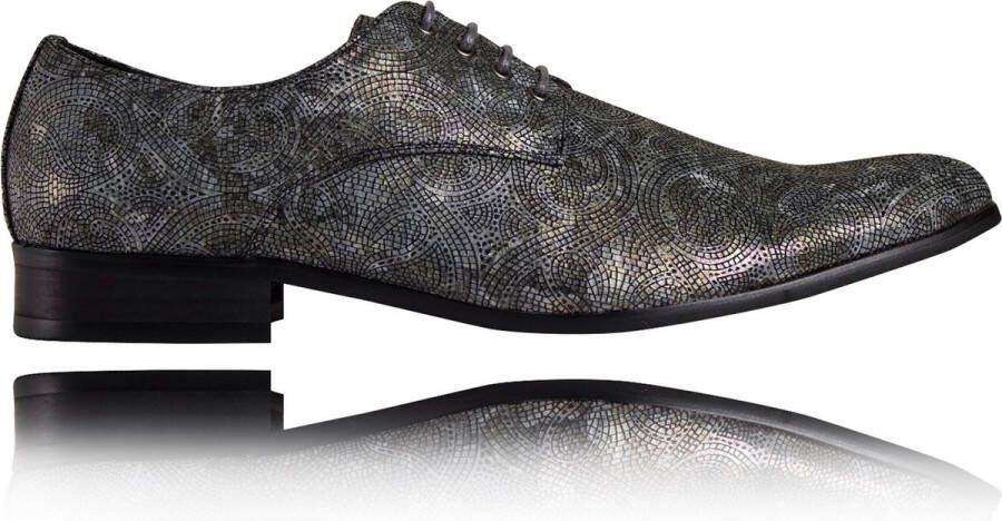 Lureaux Gray Secret Kleurrijke Schoenen Voor Heren Veterschoenen Met Print