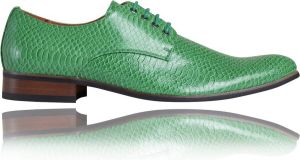 Lureaux Green Froggy Kleurrijke Schoenen Voor Heren Veterschoenen Met Print