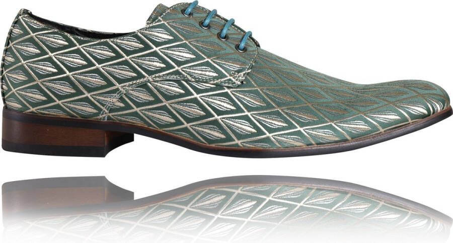 Lureaux Green Pearl Kleurrijke Schoenen Voor Heren Veterschoenen Met Print